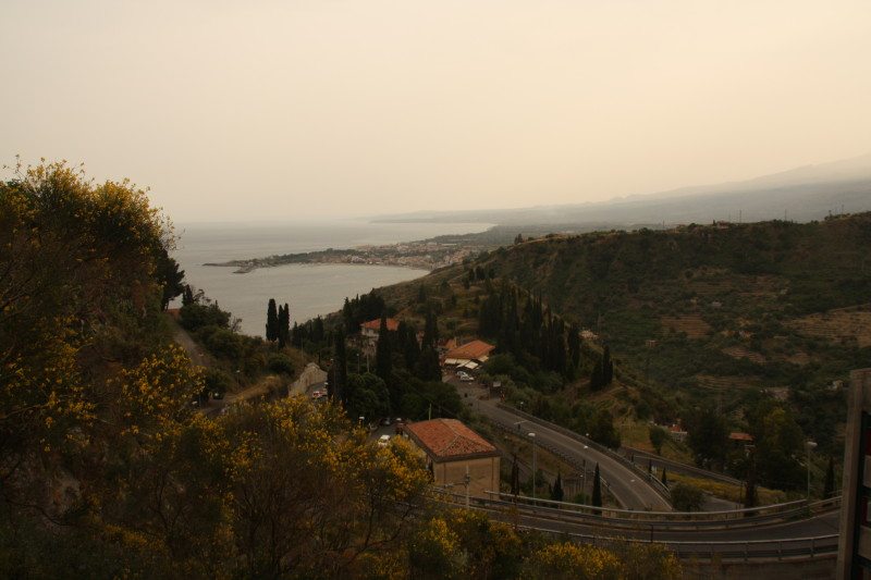 Vista de Taormina na Itália