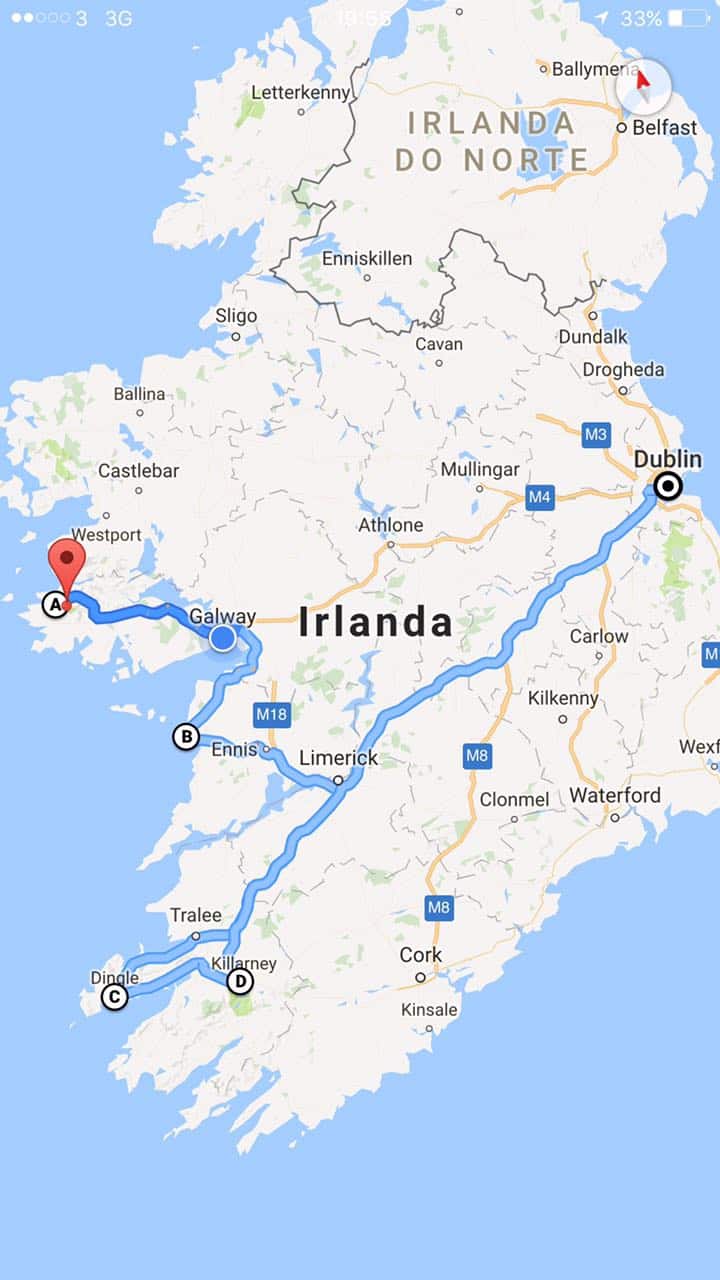 mapa da irlanda Foto: Flavio Antunes