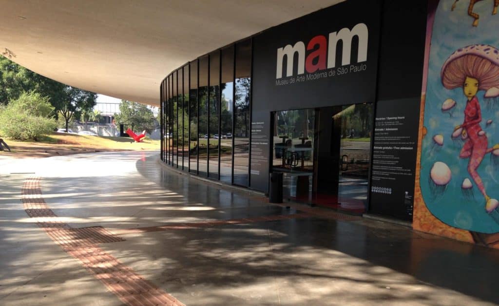 Entrada do MAM, o Museu de Arte Moderna, um dos pontos turísticos de São Paulo. Foto: página do Facebook do MAM SP.