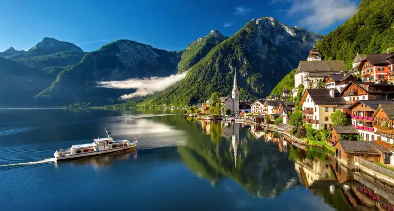 hallstatt austria - vista do lado