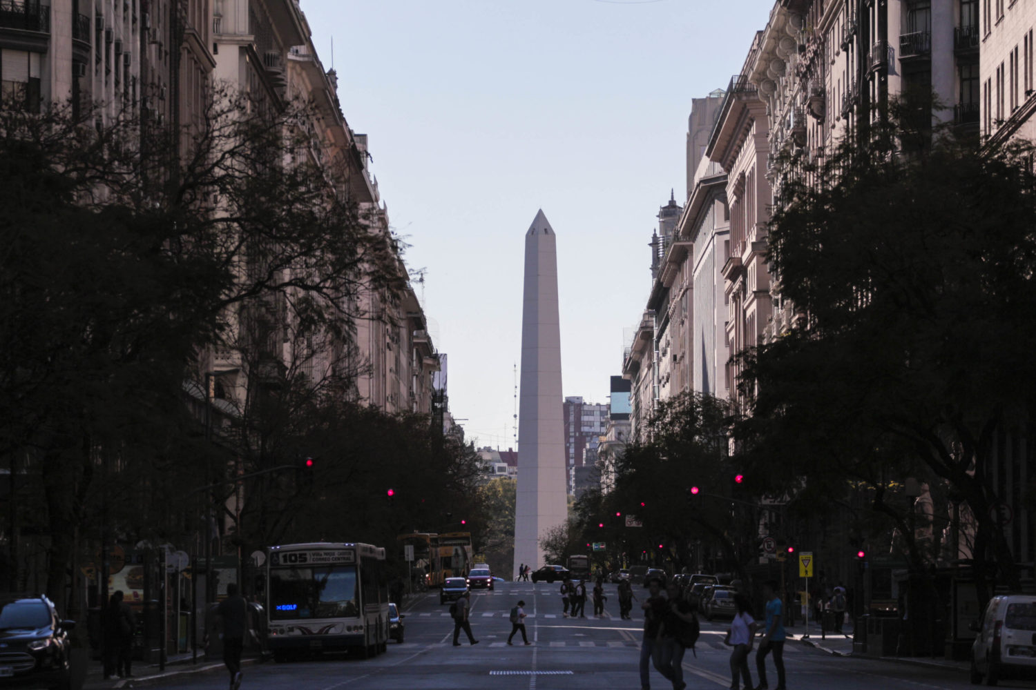 vista central do obelisco buenos aires de buenos aires na argentina
