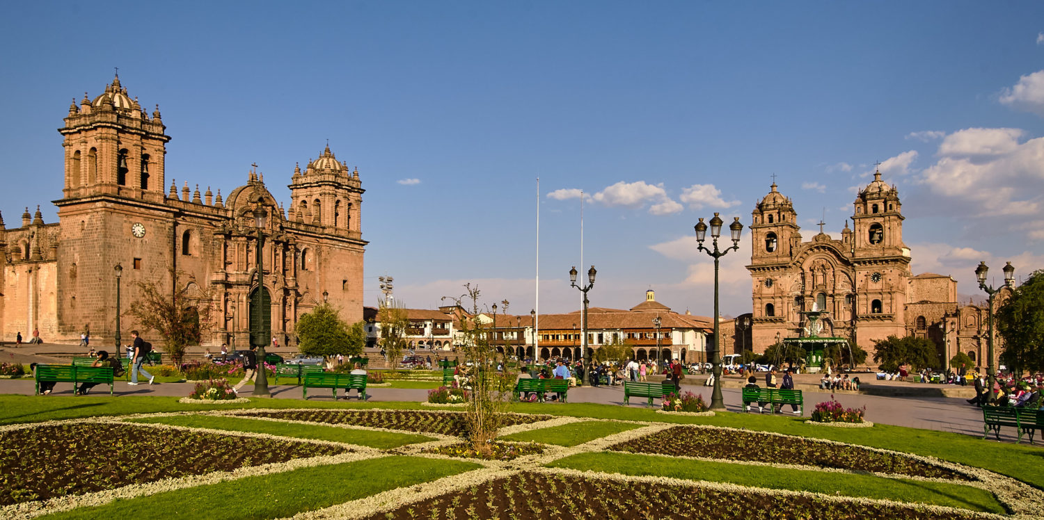 Praça central em Cusco