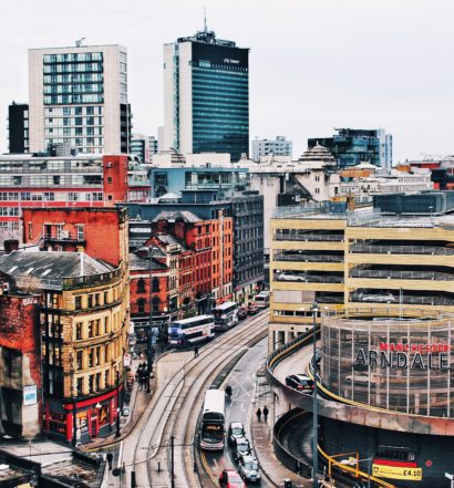 Vista da cidade de Manchester, na Inglaterra
