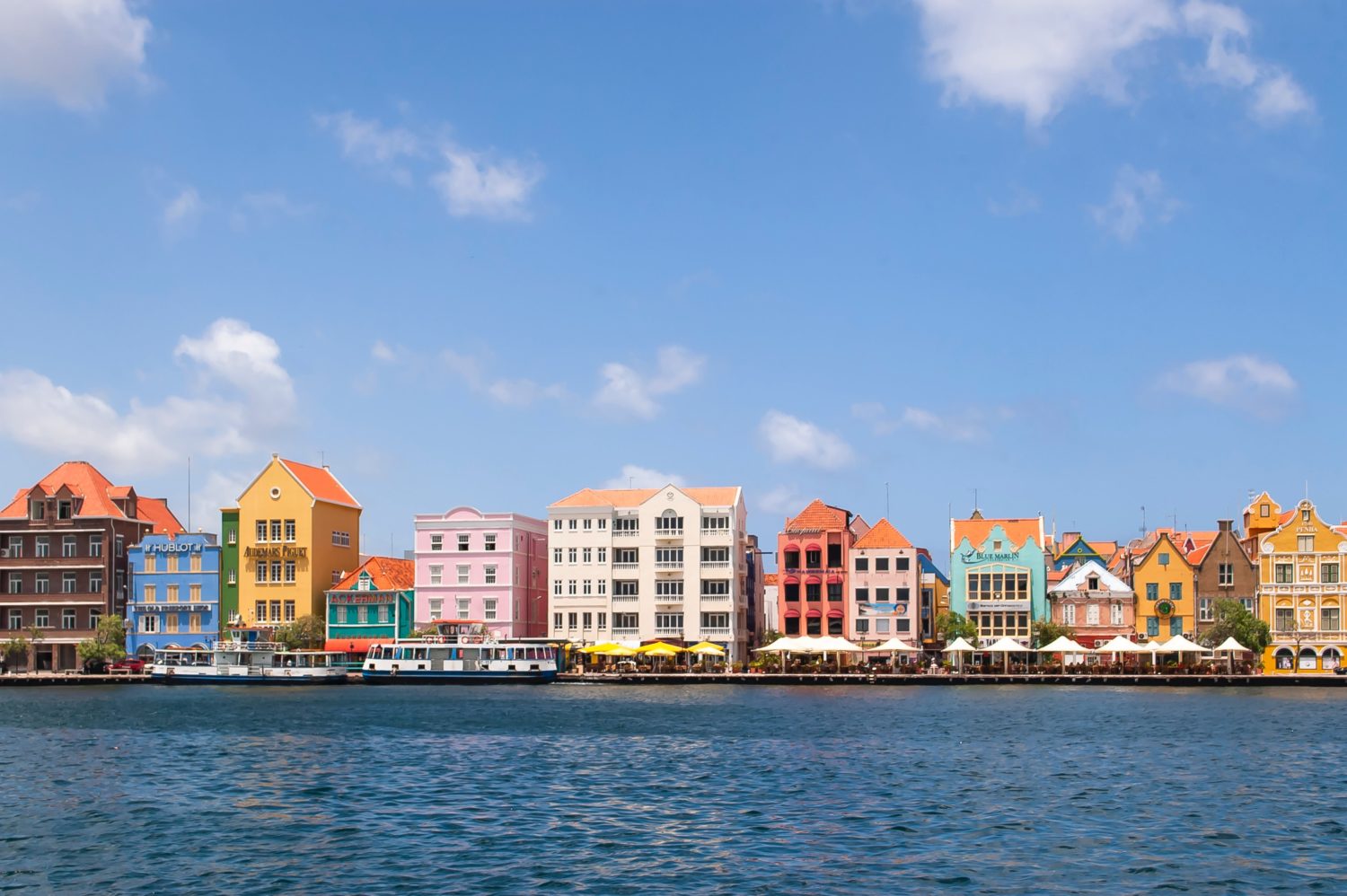 Cidade de Willemstad em Curaçao