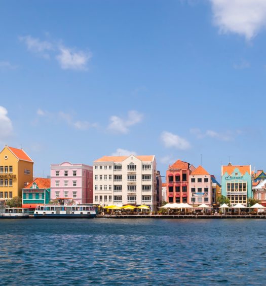 Cidade de Willemstad em Curaçao