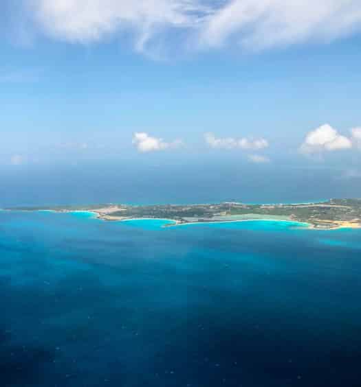 vista aerea da ilha anguilla no caribe