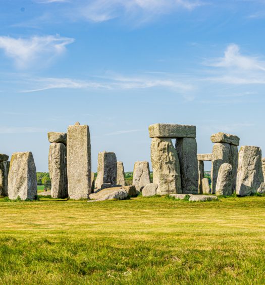 Stonehenge em Salisbury na região de Somerset na Inglaterra