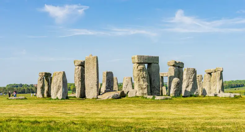 Stonehenge em Salisbury na região de Somerset na Inglaterra