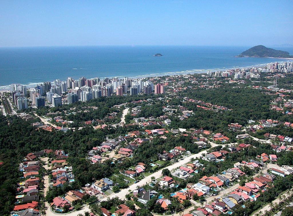 Vista da Riviera de São Lourenço, em Bertioga