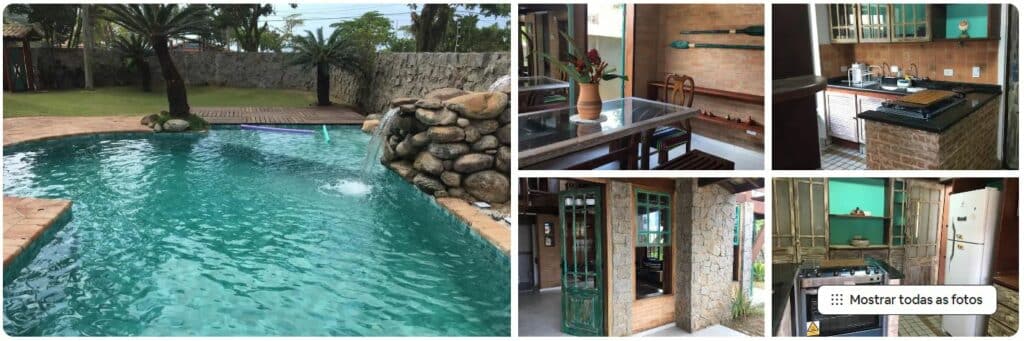Fotos da piscina e acomodações do Airbnb BH31: Casa dos Sonhos na Praia Grande de Ubatuba