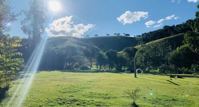Vista das montanhas em uma das pousadas em Cunha