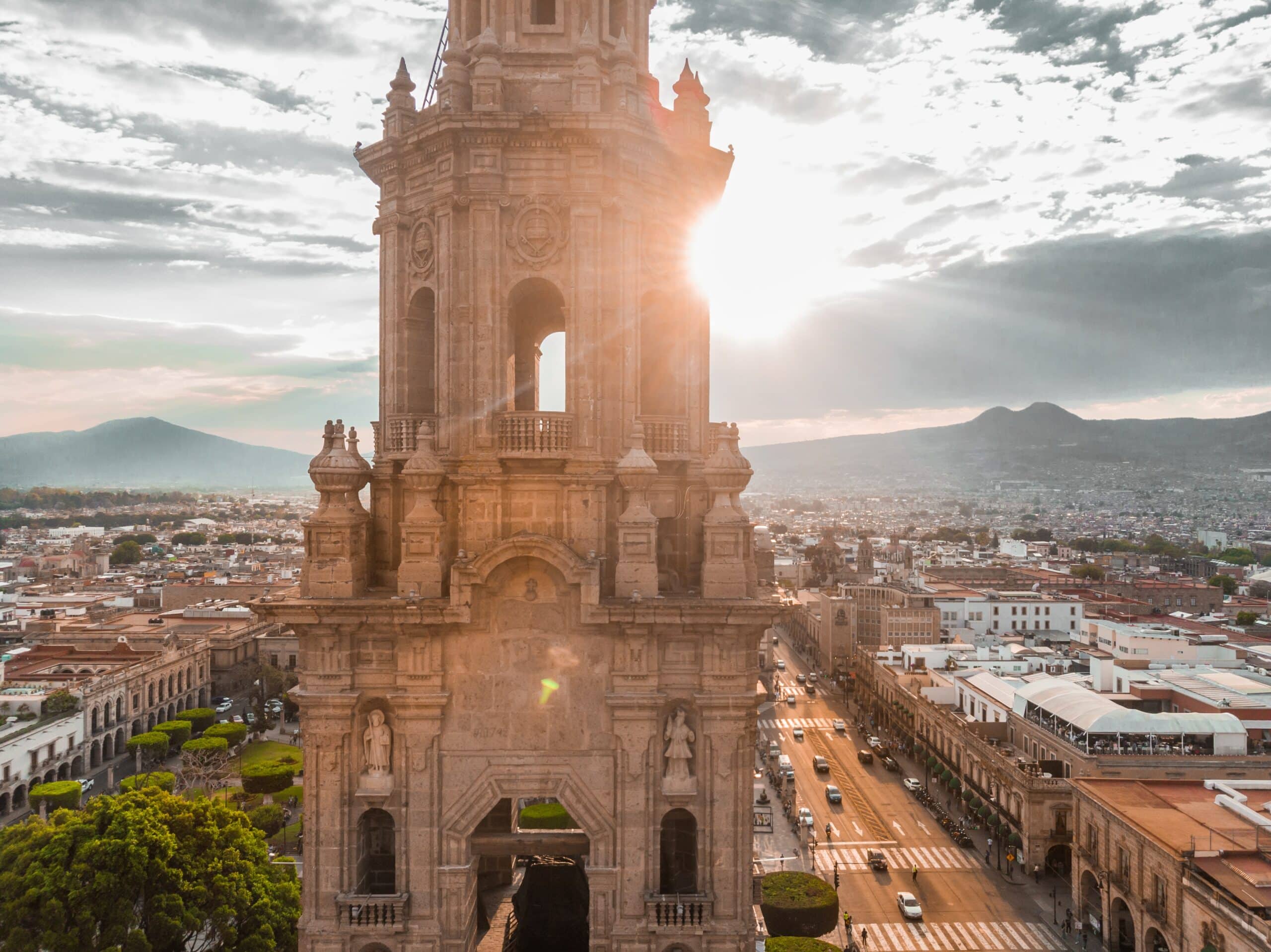 Vista do alto da cidade de Morelia, no México
