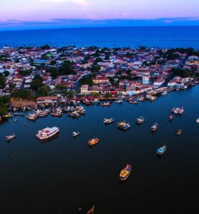 Vista aérea de Porto Seguro, no litoral sul da Bahia