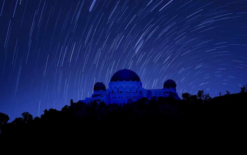 céu no Observatório Griffith que pode ser visitado com seguro viagem los angeles