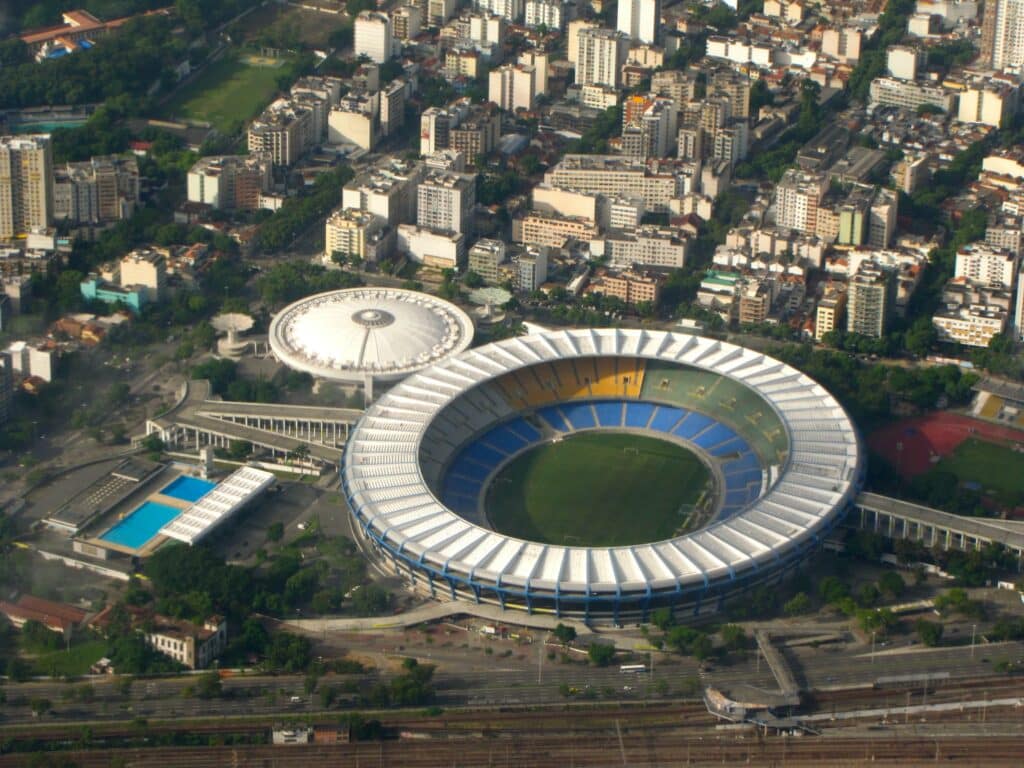 vista aérea do estádio do maracanã