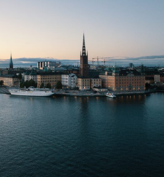 vista para o distrito de Södermalm em Estocolmo na Suécia
