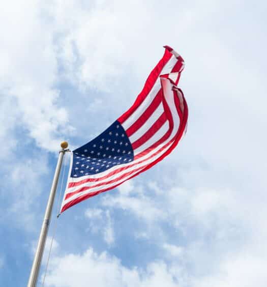 Bandeira dos EUA para ilustrar o post de hotéis perto do consulado americano em São Paulo