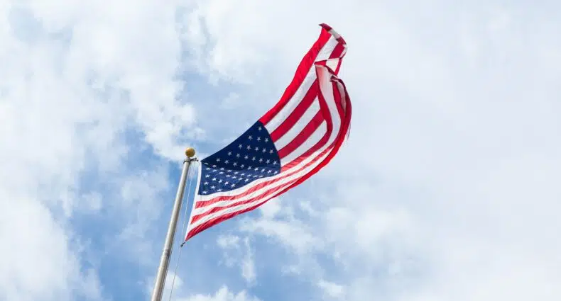 Bandeira dos EUA para ilustrar o post de hotéis perto do consulado americano em São Paulo