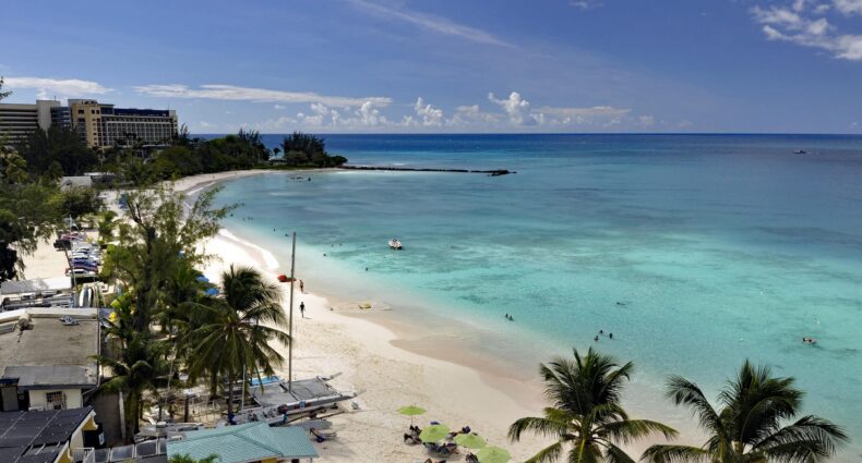Vista de Carlisle Bay, em Barbados