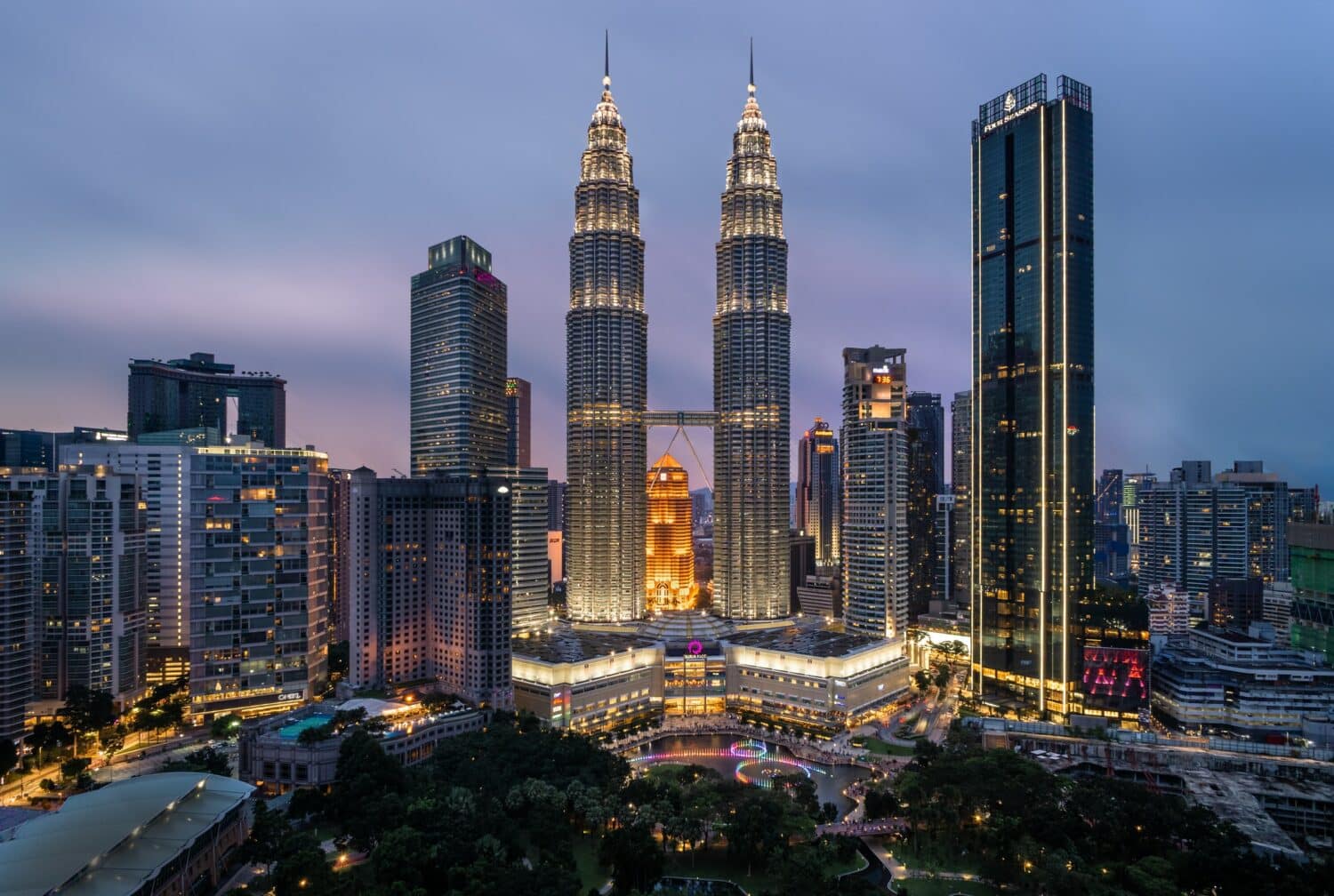 vista de prédios em Kuala Lumpur na Malásia