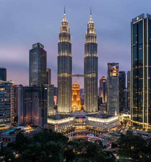 vista de prédios em Kuala Lumpur na Malásia