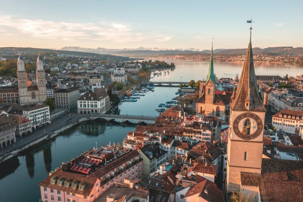 Vista de uma das regiões de Zurique
