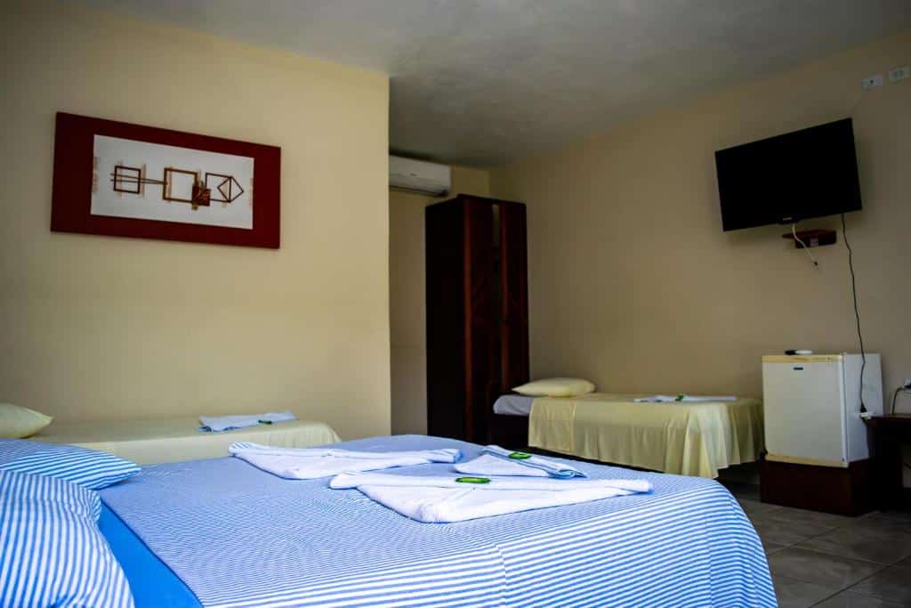 Vista do quarto da hospedagem Beira Mar, em Itaguá.