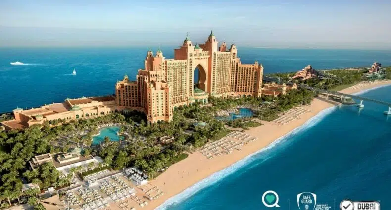 Vista do Atlantis, The Palm, um dos hotéis em Dubai indicados no post