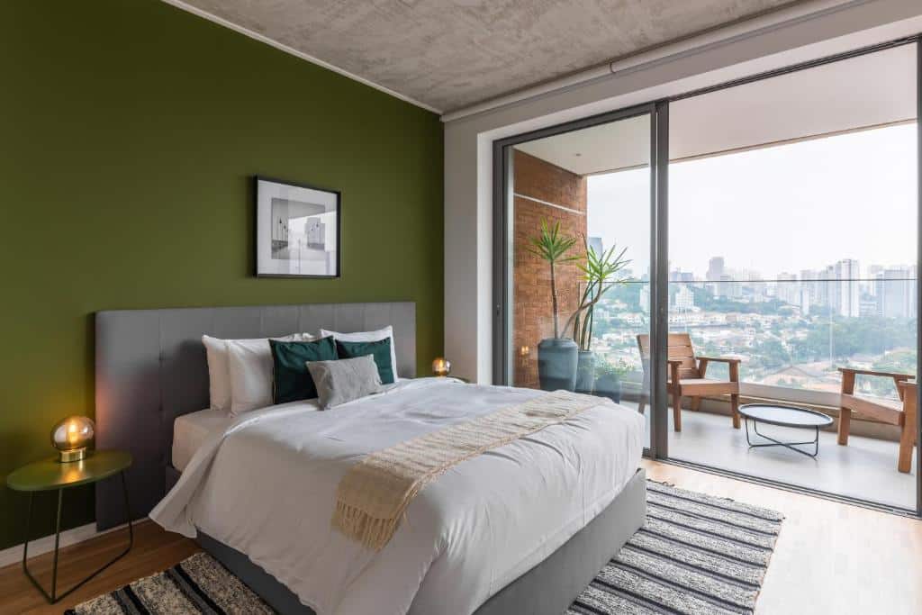 Quarto do Duplex sofisticado com dois quartos em Pinheiros, um dos airbnb em São Paulo