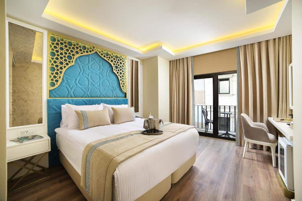quarto amplo do Great Fortune Design Hotel & Spa uma das opções de hotéis em Istambul