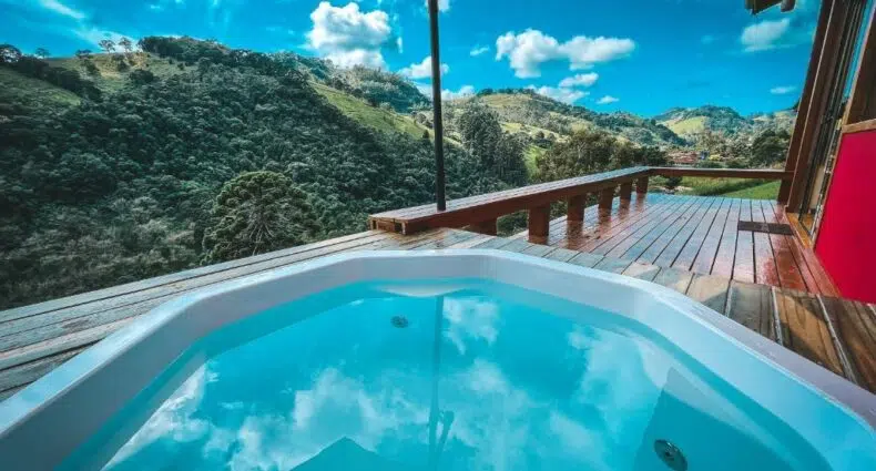 hidro da Pousada Espelho Dagua uma das opções de pousadas em Gonçalves