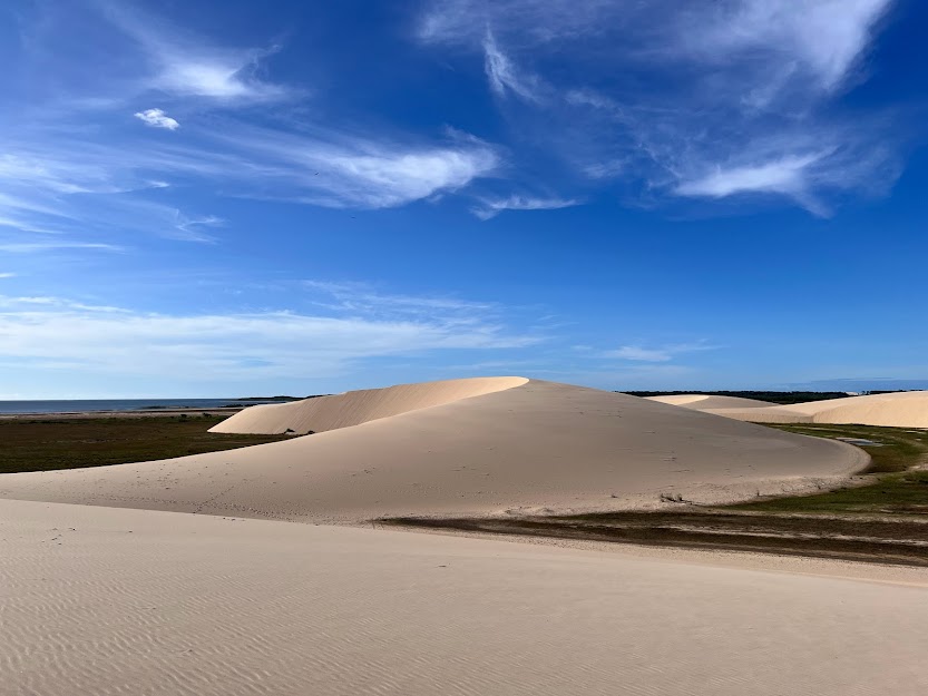 Vista das dunas do Delta do Parnaíba, em Ilha Grande no Piauí.