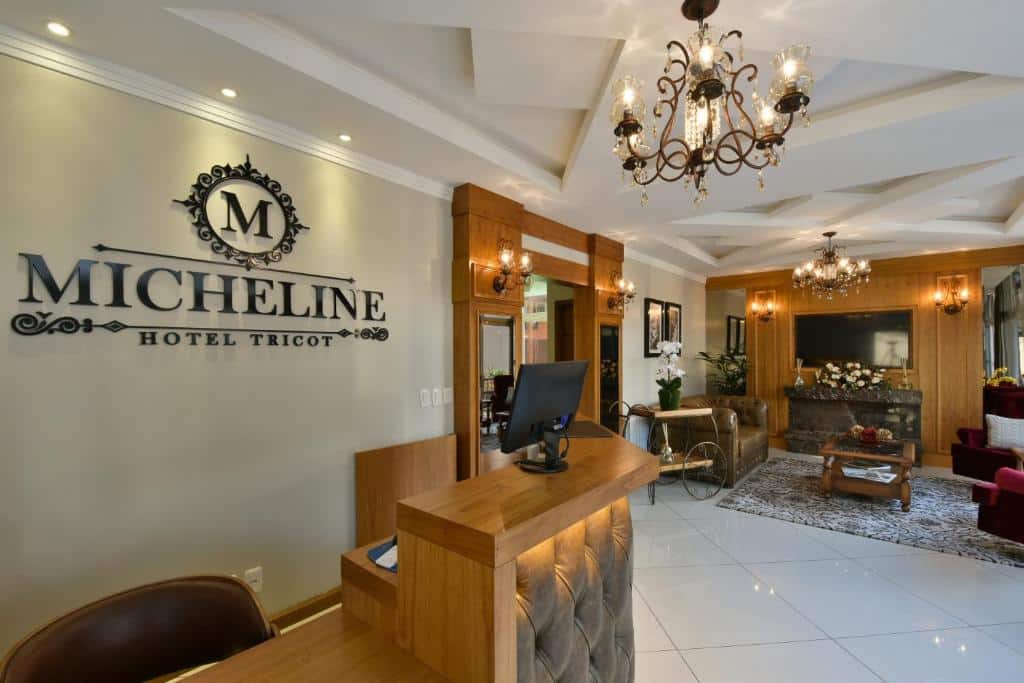 Recepção do Micheline Hotel Tricot, um dos melhores hotéis em Gramado