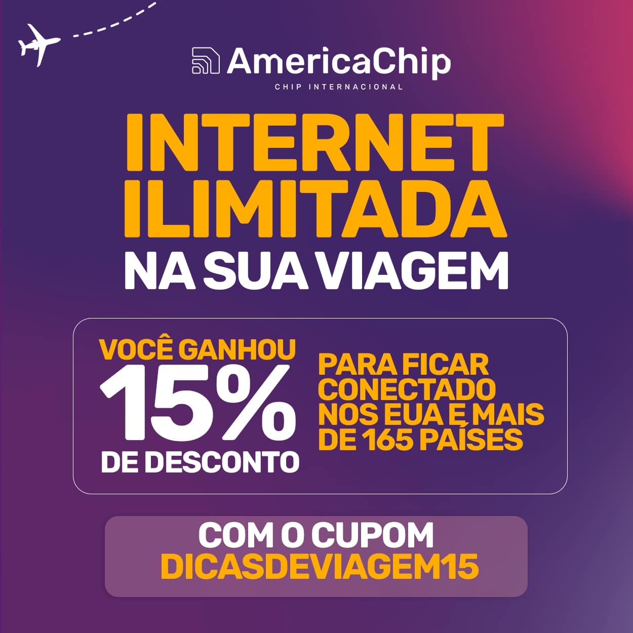 chip de celular e internet para usar no exterior. Estados unidos e mais de 140 países.