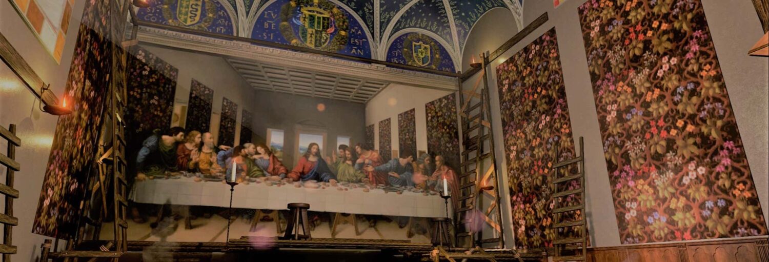 Pintura da Última Ceia de Leonardo da Vinci. Ingresso do Museu Leonardo3