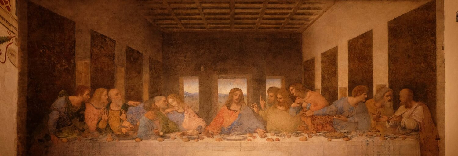 Quadro "A última ceia" de Leonardo da Vinci. Visita guiada à Última Ceia